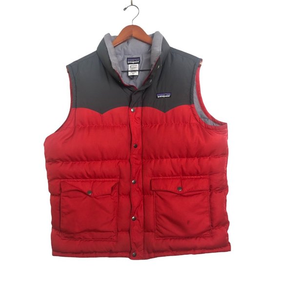 Patagonia Jackets \u0026 Coats | Patagonia Men's Slingshot Down Vest | Color: Gray/Red | Size: L | Beaumsvault's Closet